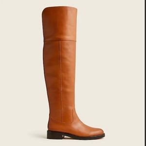 JCrew Over-the-knee Leather Riding Boots in Rich Caramel